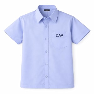 go green boys amp girls school uniform half sleeve shirt for dav school  class 3-12