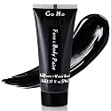 Go Ho Black Face Body Paint Washable(2.37oz),Halloween Black Makeup
