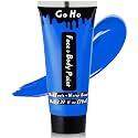 Go Ho Blue Face Body Paint, Cream-Blendable Royal Blue Halloween Makeup
