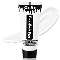 Go Ho White Face Body Paint Washable(2.37oz),Clown White Makeup