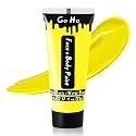 Go Ho Yellow Face Body Paint,Halloween Full-coverage Body Makeup (2.37oz)