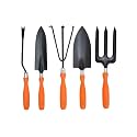 Go Hooked 5 Pcs Gardening Tools Kit for All Your Gardening Needs (Orange &amp; Black) (5 Pcs Set).