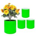 Go Hooked Grow Bags for Gardening Vegetables Herbs &amp; Flowers (Set of 4) Planter Bags for Home Balcony Terrace &amp; Outdoor Farming (12 Inch, 250gsm) Heavy Duty Reusable Gallon Grow Bags
