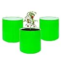 Go Hooked Grow Bags for Gardening Vegetables Herbs &amp; Flowers (Set of 3) Planter Bags for Home Balcony Terrace &amp; Outdoor Farming (9 Inch, 250gsm) Heavy Duty Reusable Gallon Grow Bags