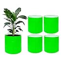 Go Hooked Grow Bags for Gardening Vegetables Herbs &amp; Flowers (Set of 5) Planter Bags for Home Balcony Terrace &amp; Outdoor Farming (15 Inch, 250gsm) Heavy Duty Reusable Gallon Grow Bags