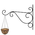 Go Hooked ViMe Metal Pot & Planter Hanger Wall Hooks (Pack of 1, Black)