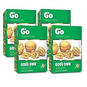 go organic extra light broken walnut kernelsvacuum packed 1 kg- pack of 4 each 250gm