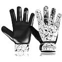 Soccer Goalie Gloves, Football Goalkeeper Gloves for Kids Boys Youth Children Double Wrist Along 4mm Super Grip Palm (Black/White, Size 5 Suitable for 9-12 Years)