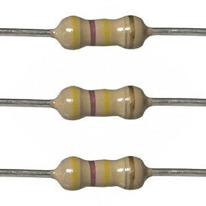 branded carbon film resistor 14 watt tolerance 5 - pack of 20pcs 470k ohms