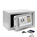 GOBBLER GS200L (12 litres) Digital Electronic Safe Metal Locker Box for Home and Office with Double Deadlock, Ideal for Jewellery Documents Valuables, PIN and Manual Access - Light Grey
