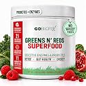 GOBIOTIX Super Greens Powder with Beet Root, Spirulina, Moringa & Chlorella – Probiotics, Enzymes & 21 Superfoods – Zero Sugar, Vegan, Non-GMO – 30 Servings (Pomegranate Raspberry)