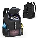 GOBUROS Basketball Bag Backpack with Ball & Shoe Compartment, Soccer Bag
