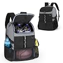 GOBUROS Basketball Bag Backpack with Ball & Shoe Compartment, Soccer Bag