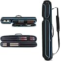 GOBUROS Pool Cue Case 2 x 2, Soft Pool Stick Carrying Case for 2 Sticks