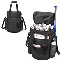 GOBUROS Softball Ball Baseball Bucket Coach Bag for Bat, Gloves, Scoreboard