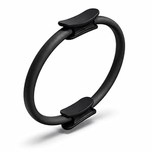 gocart with g logo yoga circle exercise pilates ring with full body toning fitness for stretching relaxation black