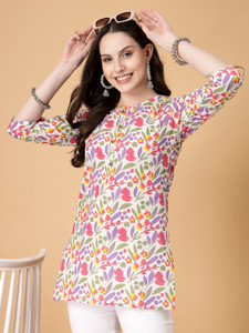 god bless women geometric print straight kurta