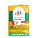 God Choice Organic Farms - Cold Pressed Black Mustard Oil 5 litre | Wood Pressed Kachi Ghani | First Pressed | Minimally Processed | Lab-Tested | Unrefined &amp; Non-GMO | Rich in Vitamin E | Edible Oil for Cooking, Hair Grow
