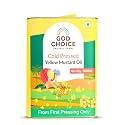 God Choice Organic Farms - Cold Pressed Yellow Mustard Oil/Sarso Ka Tel 5 litre | Wood Pressed Kachi Ghani | | Minimally Processed | Lab-Tested | Unrefined & Non-GMO | Rich in Vitamin E | Edible Oil for Cooking, Hair Grow