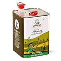 God Choice Organic Farms Organic Black Sesame Oil 5 Litre Gingelly Oil | 100% Cold Pressed |Certified Organic| Made In Small Batches |Single Filtered |Additive Free|Preservative Free|Lab tested | Kolhu/Kacchi Ghani/Chekku/Gan