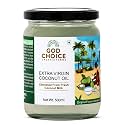 God Choice Organic Farms – Pure Extra Virgin Coconut Oil 500 ML | Cold extraction process | Natural Nariyal Tel | Best for Cooking, Baby Massage and Hair Use