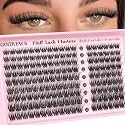Goddvenus Wispy Lash Clusters for Clean Makeup Pestañas Postizas Naturales, Natural Cluster Eyelash Extensions False Eyelashes Clusters Fluffy CC Curl Individual Lashes Extension (162 PCS)