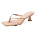Goderci Kitten Flip Flop Thong Low Heels