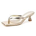Goderci Kitten Flip Flop Thong Low Heels