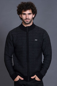 GODFREY Checkered Round Neck Casual Men Black