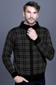 GODFREY Checkered Round Neck Casual Men Black