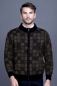 GODFREY Checkered Round Neck Casual Men Brown