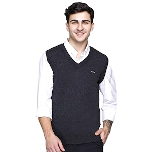v neck cotton half sweater for man winter wear - pullover sweater for men