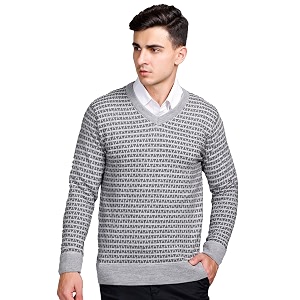 godfrey thin and warm v neck pullover woolen sweater for men