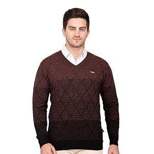 godfrey v neck full sleeve sweater for man winter pullover