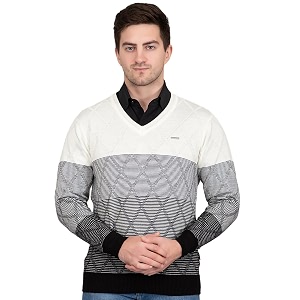 godfrey v neck full sleeve sweater for man winter pullover