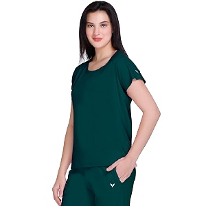 GODFREY Women Round Neck Half Sleeve Cotton