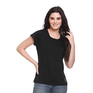GODFREY Women Round Neck Half Sleeve Cotton