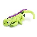 goDog Amphibianz Iguana Squeaky Plush Dog Toy, Chew Guard Technology - Green, One Size