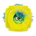 goDog Cage Ball 2-in-1 Burrow Bounced w/Furballz Squeaky Plush Ball Dog Toy - Yellow, One Size