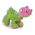 goDog Dinos Spike Squeaky Plush Dog Toy, Chew Guard Technology - Green, Large