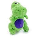 goDog Dinos T-Rex Squeaky Plush Dog Toy, Chew Guard Technology - Green, Small