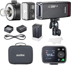 godox ad200pro ii 200ws strobe with x3 sync  500 full power flash upgraded ad200pro flash