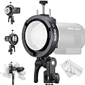 GODOX S3 Speedlite Bracket, ???????????????????? ???????? ????????????????????????????,Bowens Mount Holder, Adjustment Angle±90°,Umbrella Hole, S3 Bracket for Godox AD200Pro II AD200Pro V1 V100 V1Pro AD300Pro AD100Pro
