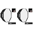 Godox SB-UBW80, 80 cm Octa Softbox for Speedlite &amp; SB-UBW80 Umbrella Softbox 80cm