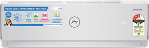 godrej 15 ton 3 star split inverter ac  - white gic 18ytc3-wta copper condenser