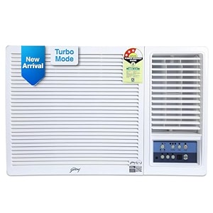 godrej 15 ton 3 5 years comprehensive warranty turbo mode inverter window ac copper anti-dust filter anti-freeze thermostat ac 15t wic 18utc3 wwa white