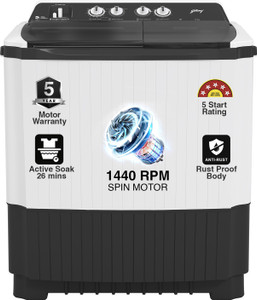 godrej 12 kg axis 5 star with hexa roller impeller washing machine semi automatic top load grey white wsaxis vx 120 sn3 t gpgr