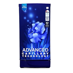 godrej 180 l 2 star direct cool jumbo vegetable tray single door refrigerator rd edge 205b wrf aq bl aqua blue