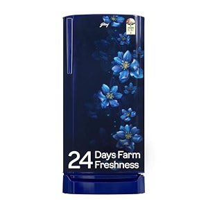 godrej 183 l 2 star 5 years comprehensive warranty  farm fresh crisper technology  turbo cooling technology  direct cool single door refrigerator rd r190b thf br bl berry blue
