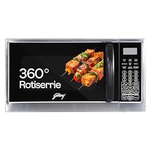 godrej 30 l 5 years comprehensive warranty convection microwave oven with rotisserie stainless steel cavity dual grill technology and 375 instacook menus gme 530 cr1 sz black